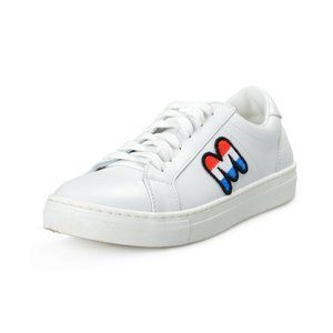 Moncler Kids "Mathis" Leather Fashion Sneakers